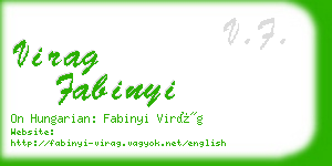 virag fabinyi business card